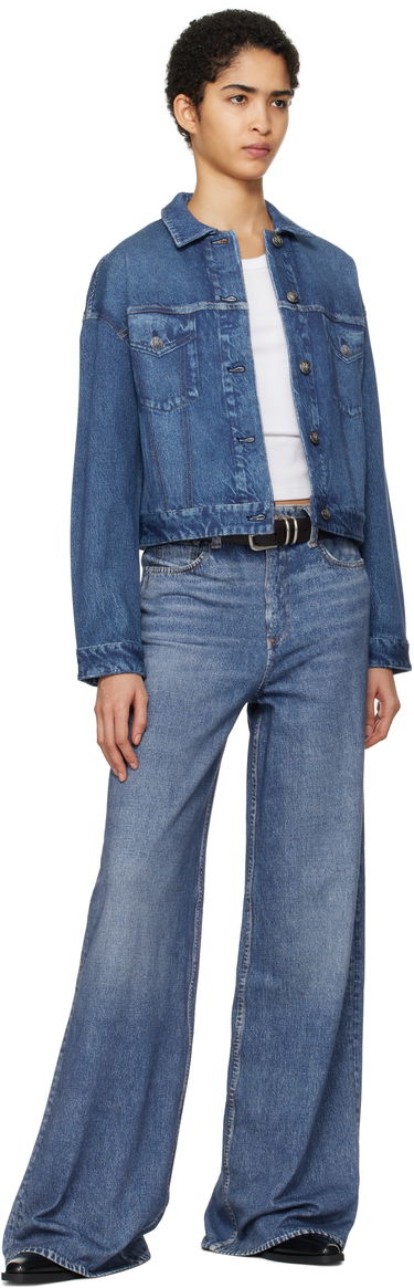 Jakna rag & bone Rag & Bone Miramar Fleece Trucker Jacket Modra | WCW24H40038203, 3