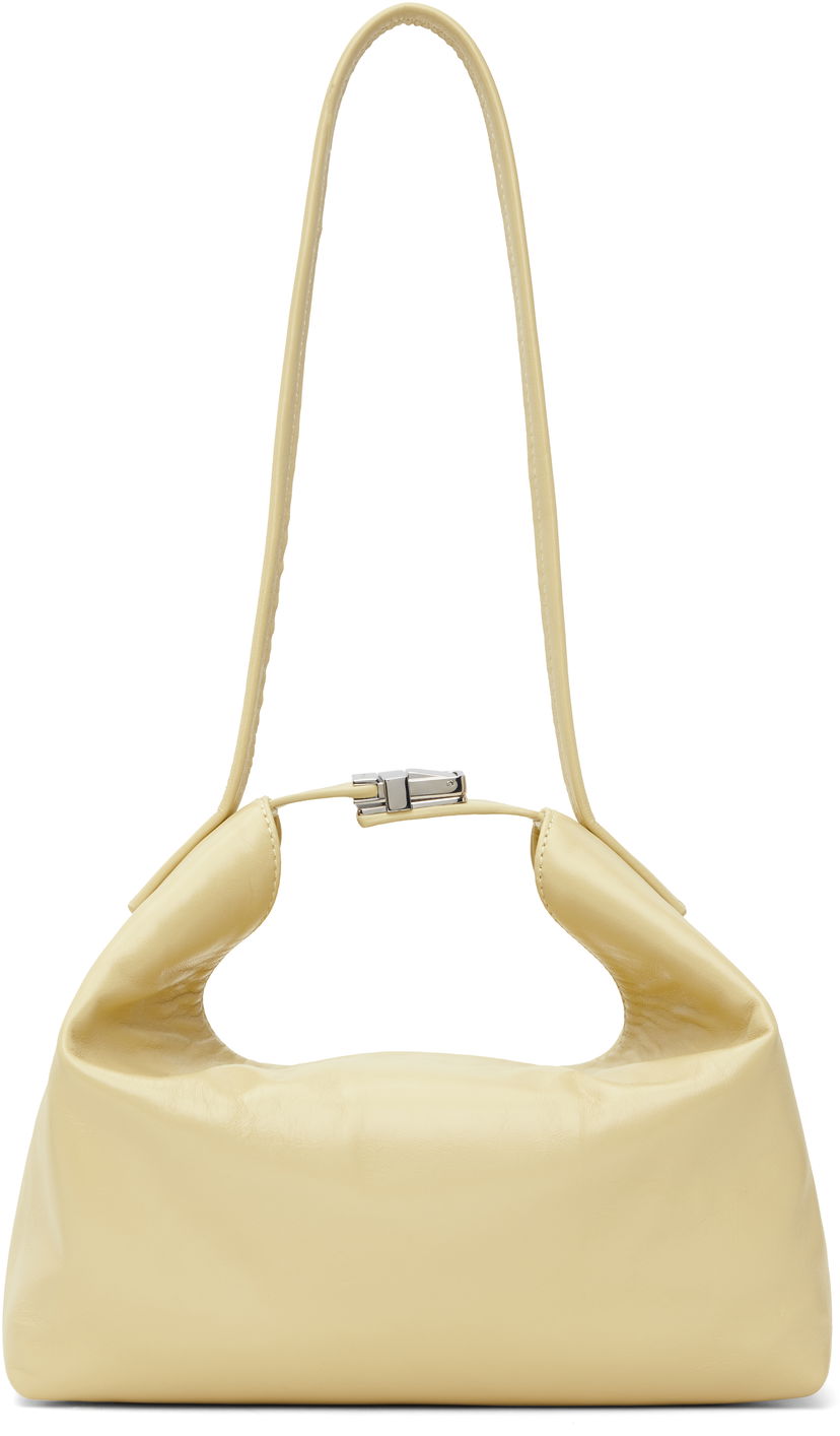 Torbica BY FAR Bea Creased Leather Shoulder Bag Bež | MWBSB052LL002BG032PL