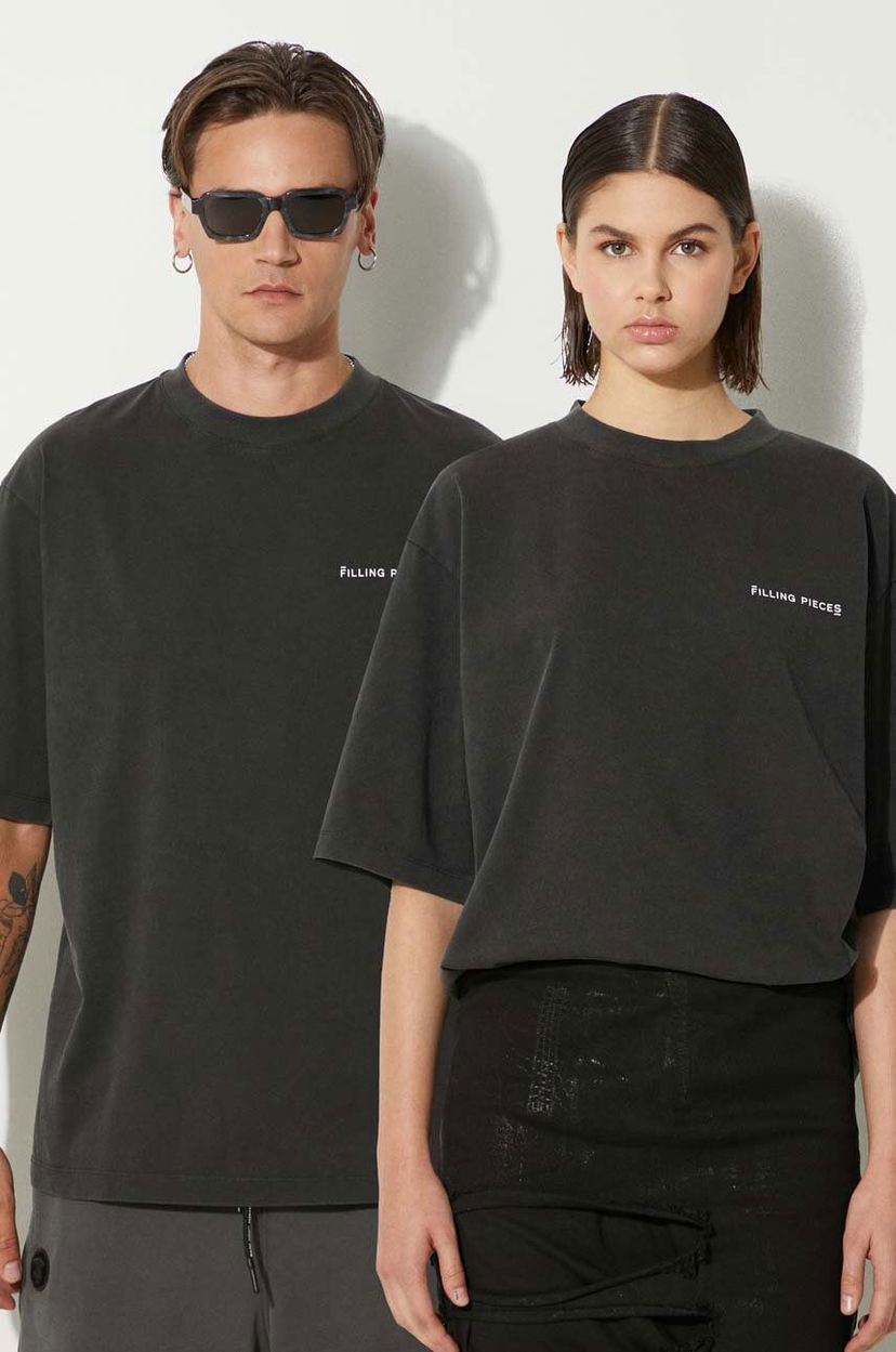 Majica Filling Pieces T-Shirt Boxy Vintage Črna | 74413780626