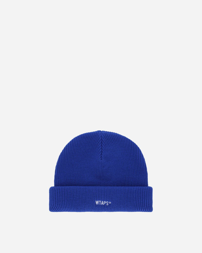 Beanie WTAPS Ribbed Cuffed Beanie Modra | 242MADT-HT04 002