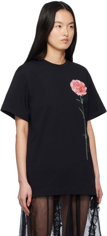 Majica Simone Rocha Simone Rocha Carnation Print T-Shirt Bela | 5195P32A-W 0569, 4