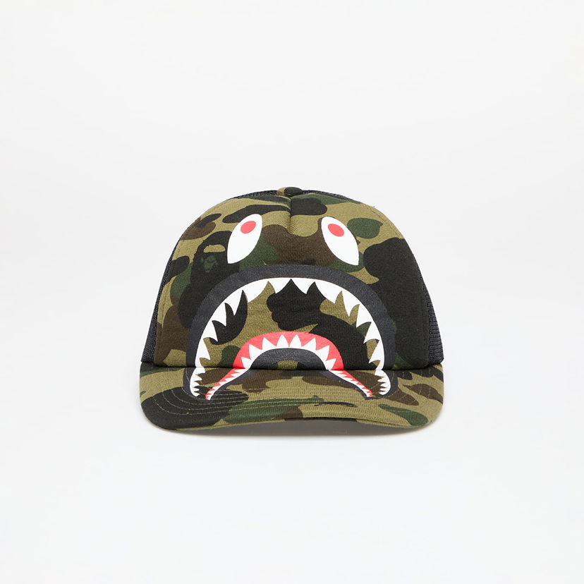 Kapa BAPE A BATHING APE 1st Camo Shark Mesh Cap Zelena | 001CPK701008M GRN