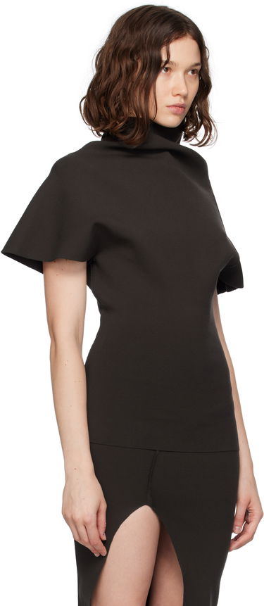 Majica Rick Owens Rick Owens Concordians Draped Turtleneck Top Črna | RP02E4693 KST, 1