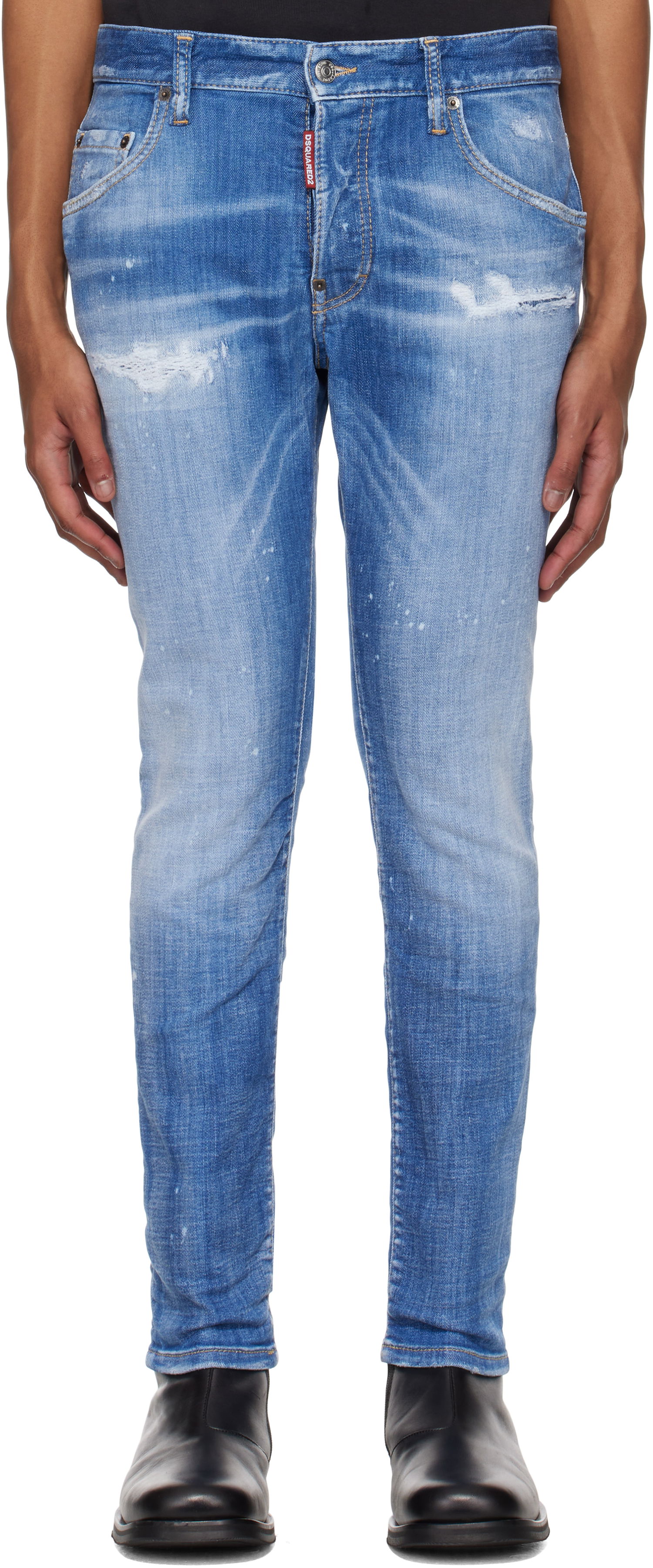 Kavbojke DSQUARED2 Dsquared2 Skater Jeans Modra | S74LB1675_S30872, 0
