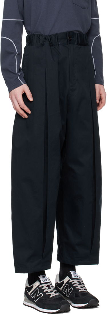 Hlače sage NATION SAGE NATION Box Pleat Trousers Mornarica | S011, 1