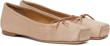 Nega čevljev Aeyde Aeyde Gabriella Satin Ballerina Flats Bež | A11-FL-GBRS08FL26-SS24-960-013, 3