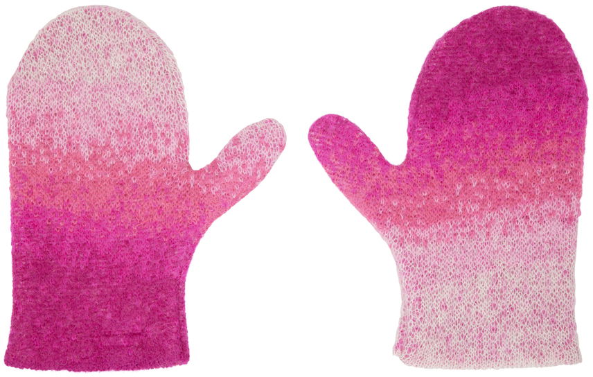 Rokavice ERL Gradient Knitted Mittens Roza | ERL05K055, 1