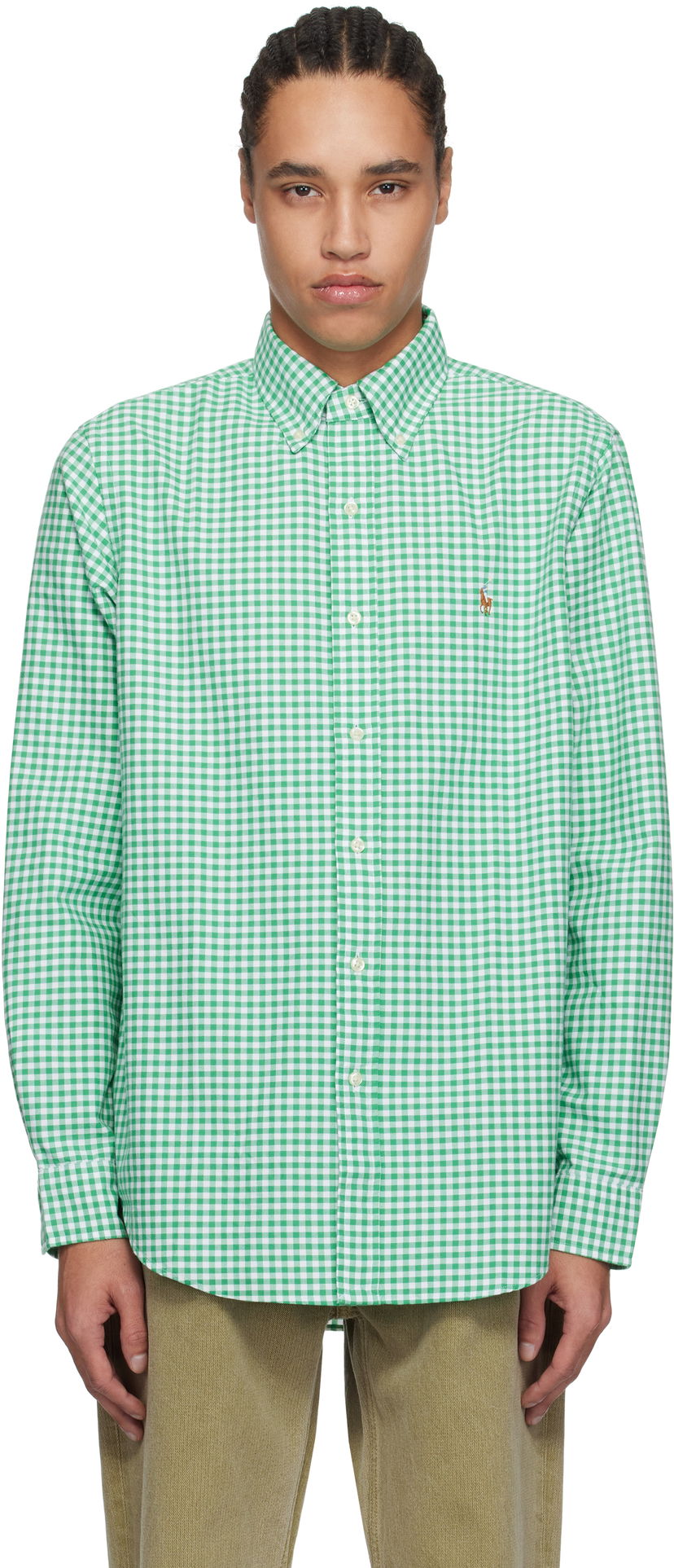 Srajce Polo by Ralph Lauren Ralph Lauren Classic Fit Gingham Oxford Shirt Zelena | 710813021022