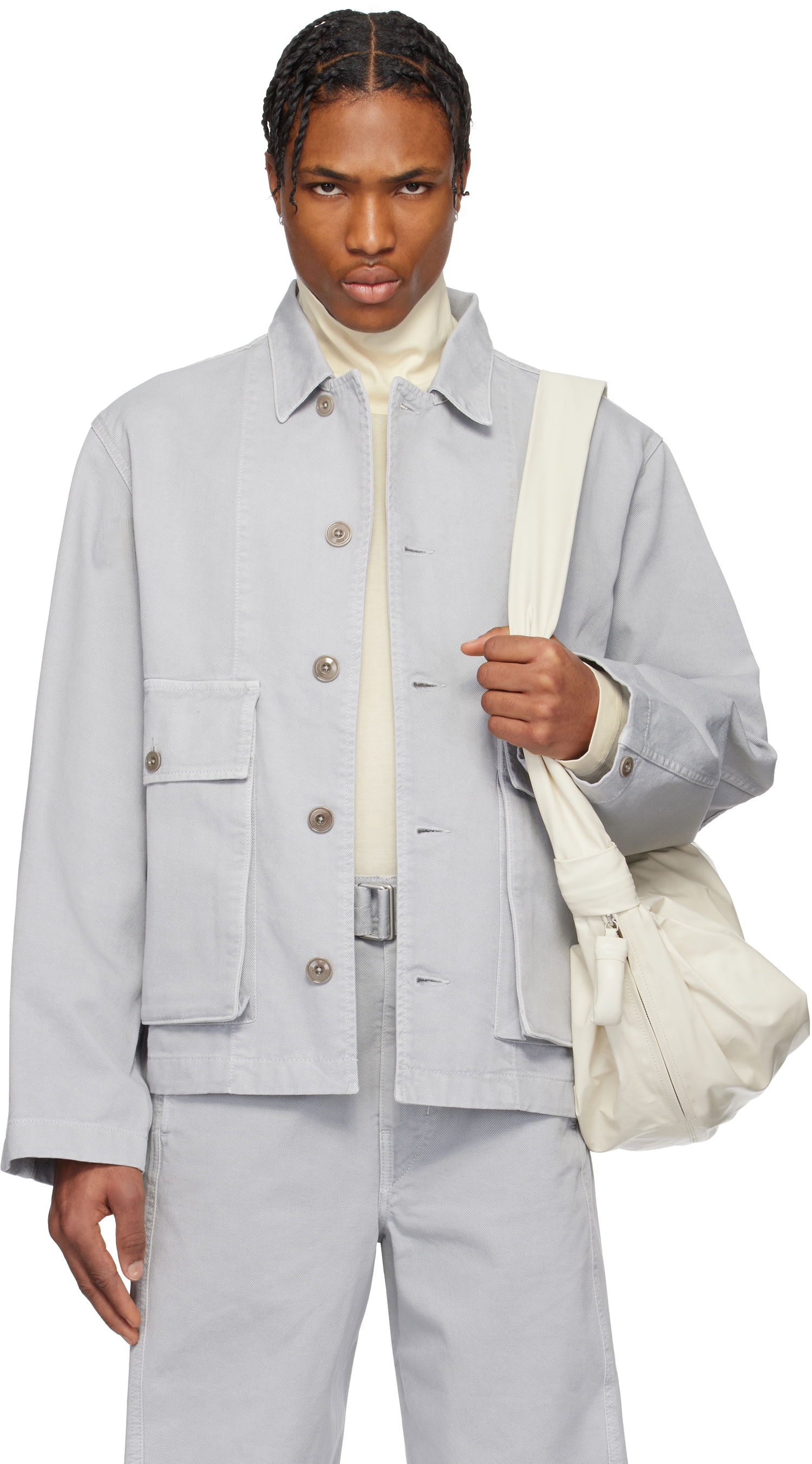 Jakna LEMAIRE Lemaire Boxy Denim Jacket Siva | OW306 LD1036, 0