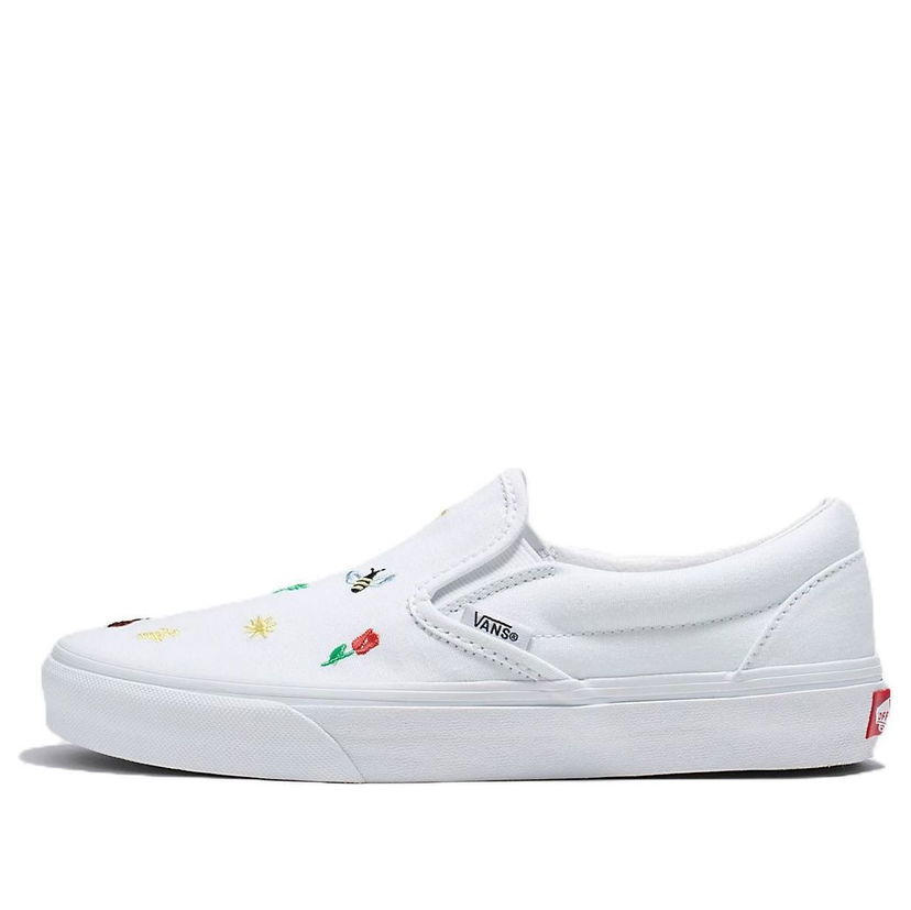 Superge in čevlji Vans Classic Slip-On Garden Party Bela | VN0A5JLXW00