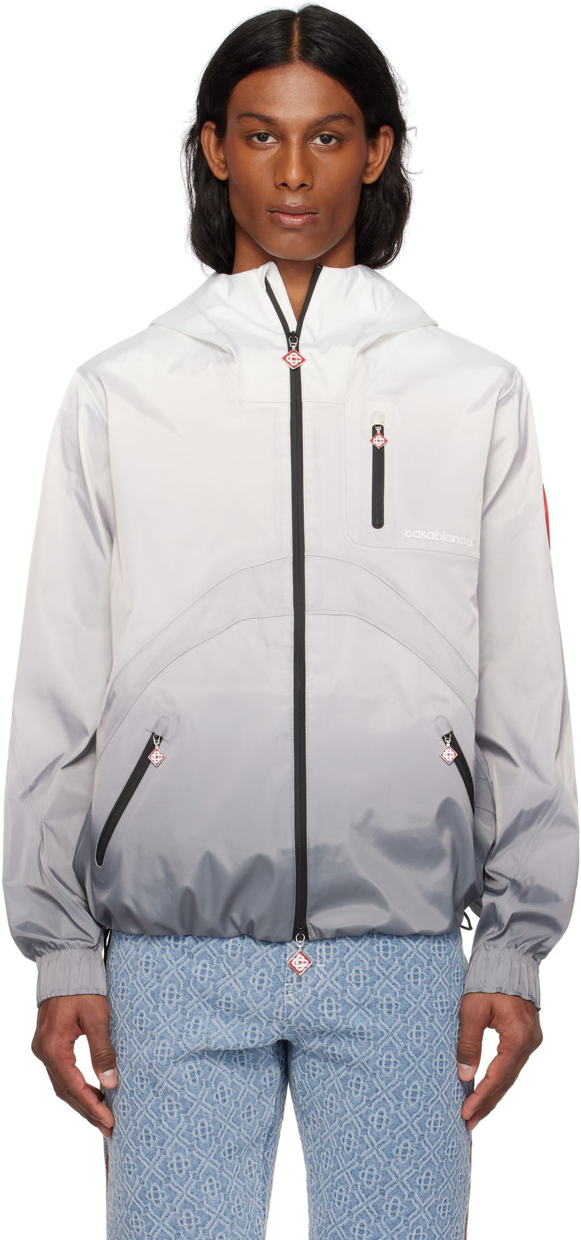 Vetrovka Casablanca Casablanca Gradient Rain Jacket Siva | MPS25-OT-159-01