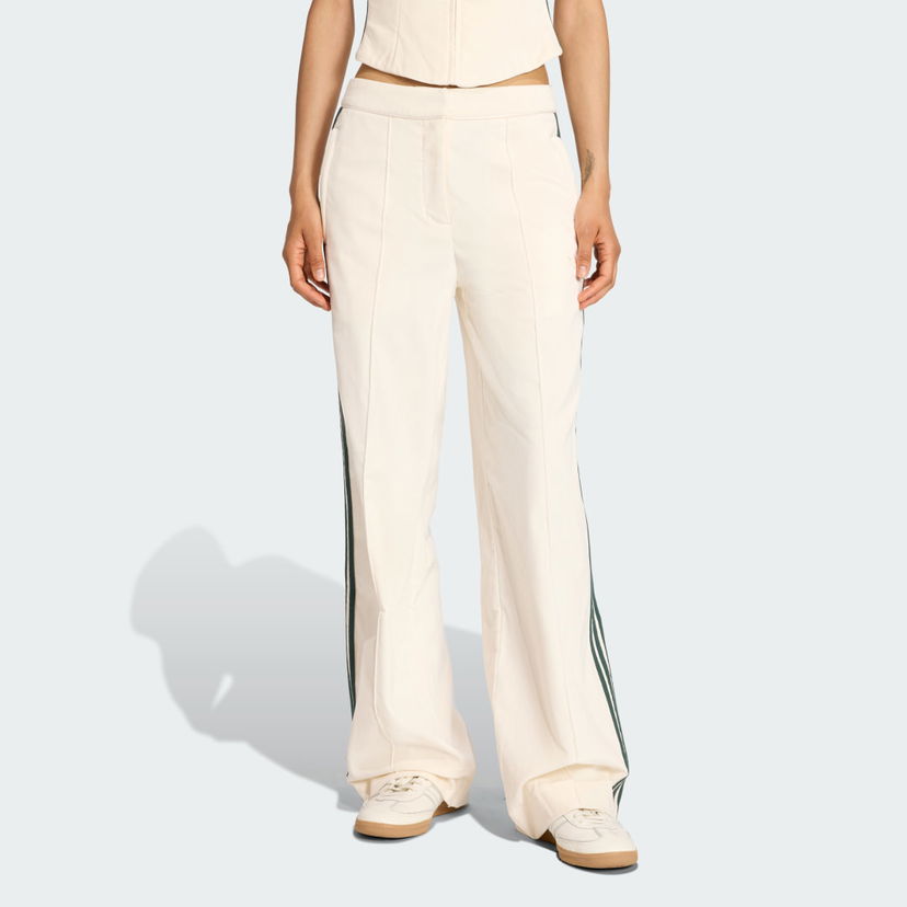 Hlače adidas Originals adidas Originals Velvet Wide Leg Pants Bela | KF2303