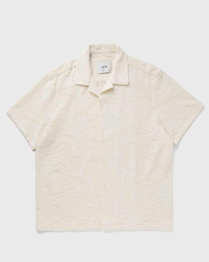 Srajce Arte Antwerp Crochet Camp Collar Shirt Bela | SS25-233S-CREAM