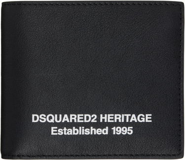 Denarnica DSQUARED2 Dsquared2 Heritage Leather Wallet Črna | WAM0075_12900001, 0