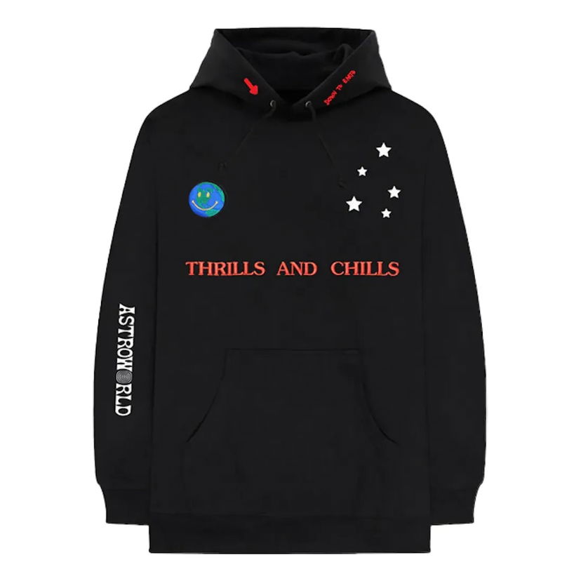 Pulover Cactus Jack by Travis Scott Travis Scott Astroworld Thrills and Chills Hoodie Črna | 83665-107
