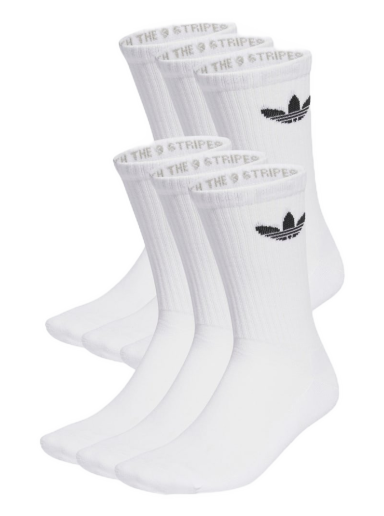 Nogavice adidas Originals Trefoil Cushion Crew Socks –⁠ 6 pack Bela | IJ5619