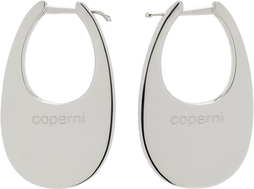 Uhani Coperni Coperni Medium Swipe Earrings Kovinski | COPBI01BIS725