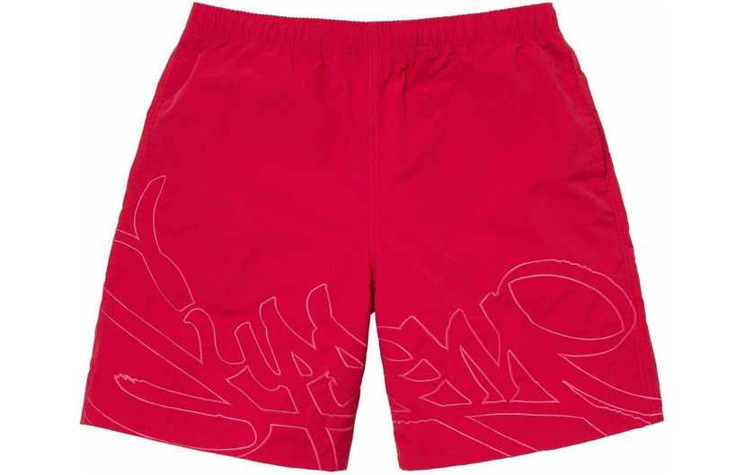 Kopalke Supreme Tag Water Shorts Rdeča | SUP-SS24-168