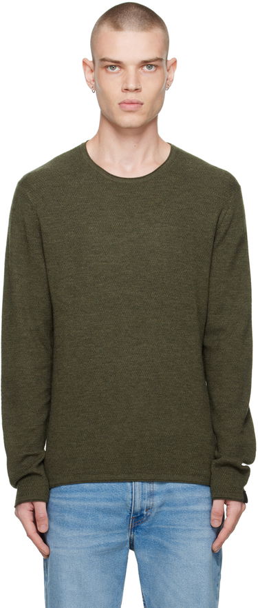 Pleteni pulover rag & bone Collin Sweater Zelena | MBS22F023BV23, 0