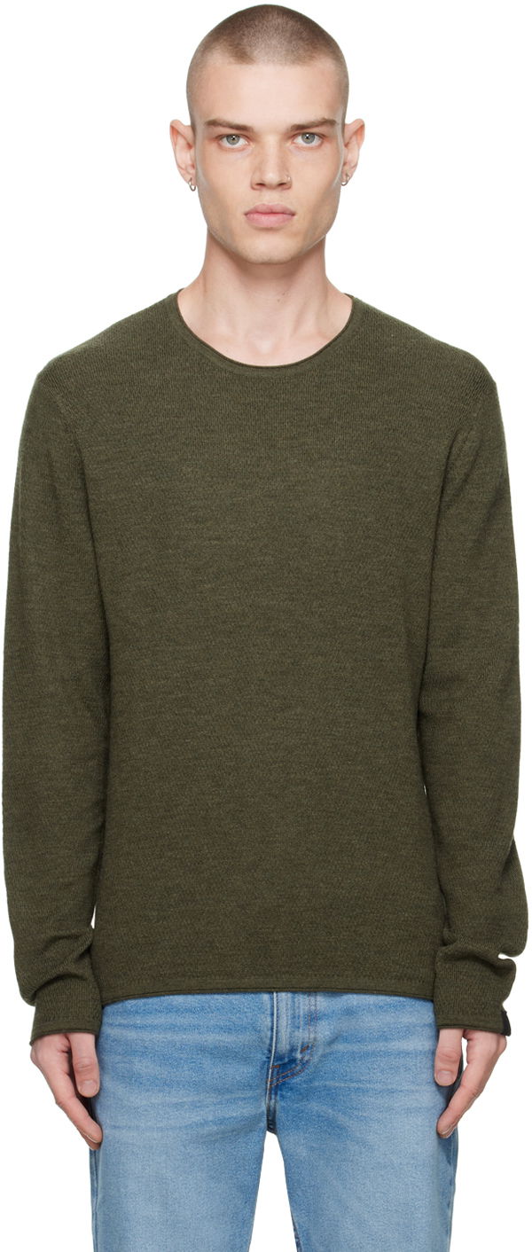 Pleteni pulover rag & bone Collin Sweater Zelena | MBS22F023BV23