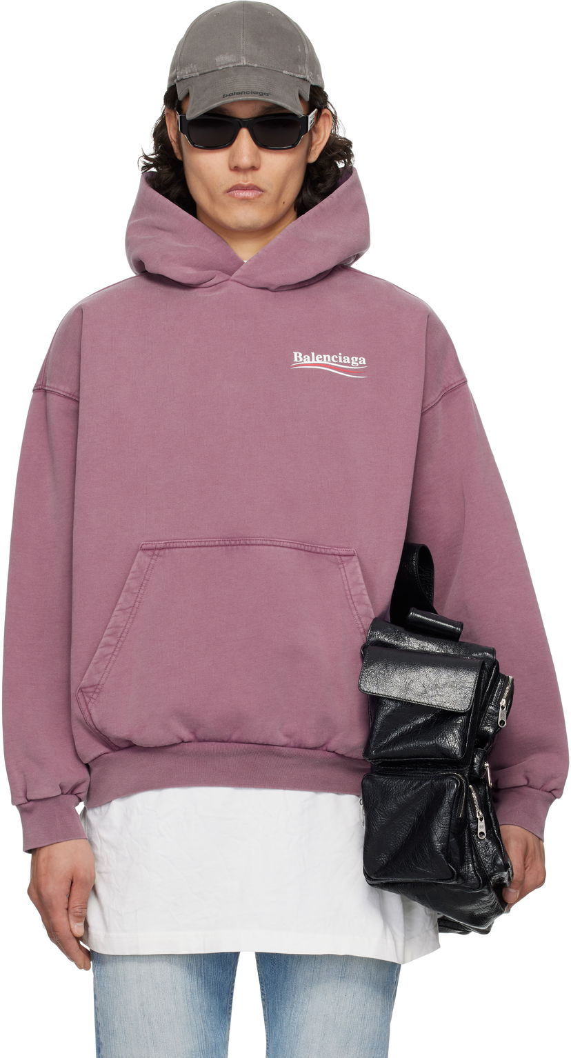Pulover Balenciaga Balenciaga Campaign Hoodie Roza | 767877TQVN6