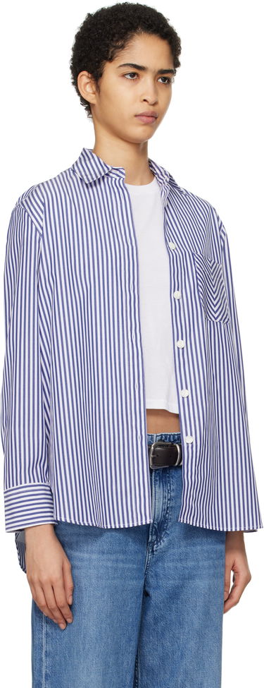 Srajce rag & bone Striped Poplin Shirt Modra | WAW22FA050ZE50, 1