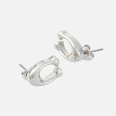 Uhani Coach Bubble C Stud Earrings Kovinski | 37369816RHO030, 0