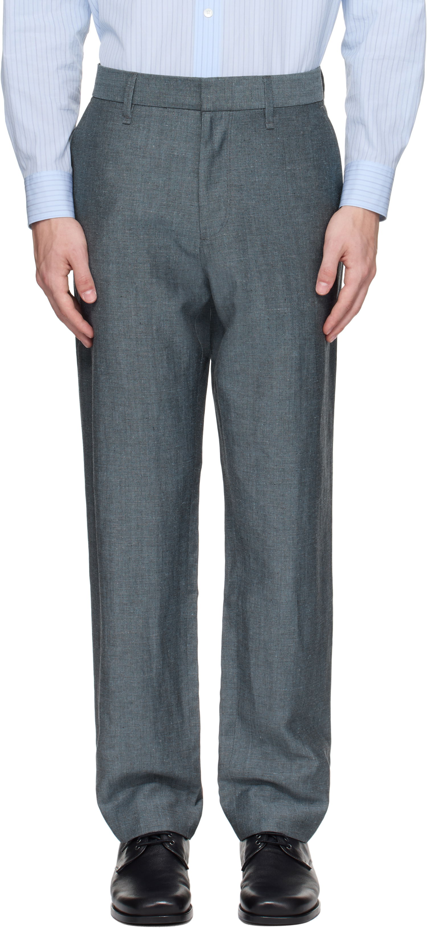 Hlače rag & bone rag & bone Evan Wool-Blend Trousers Siva | MBW25P7011DGML, 0