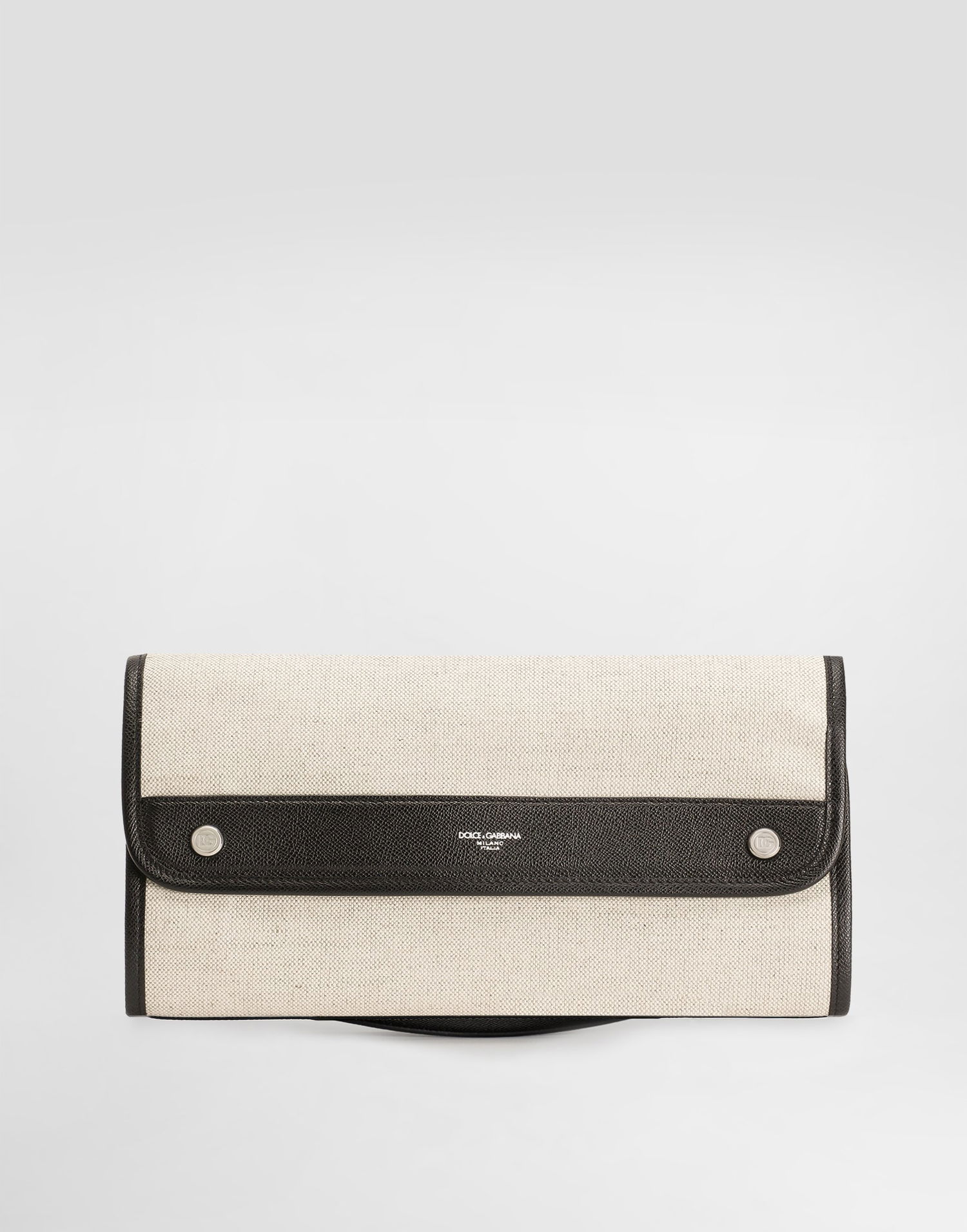 Nahrbtniki in torbe Dolce & Gabbana Dolce & Gabbana Atene Canvas & Calfskin Necessaire Bež | BP3438AG4408S469, 0