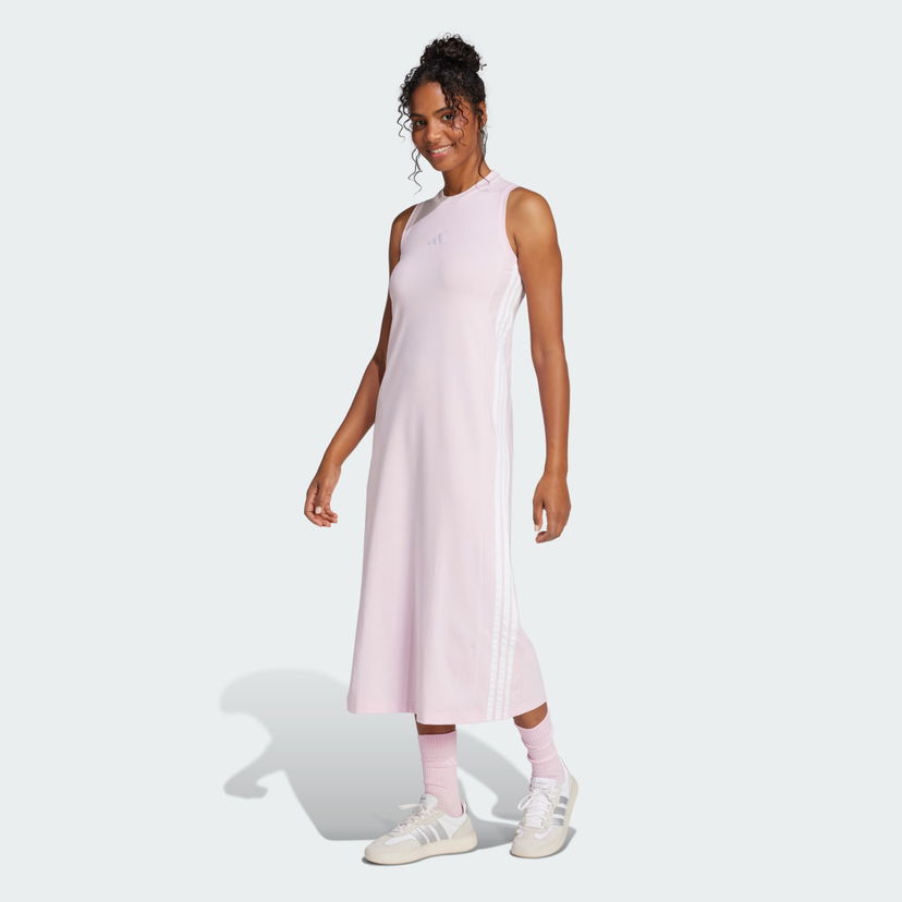 Obleke adidas Performance Sleeveless Sport Dress with 3 Stripes Roza | JE1207