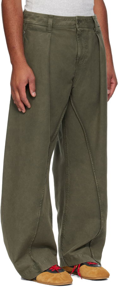 Hlače JW Anderson Twisted Seam Trousers Zelena | TR0423-PG1600, 1