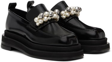 Oblačila Simone Rocha Simone Rocha Bell Charm Heart Toe Platform Loafers Črna | LOF1B 0740, 3