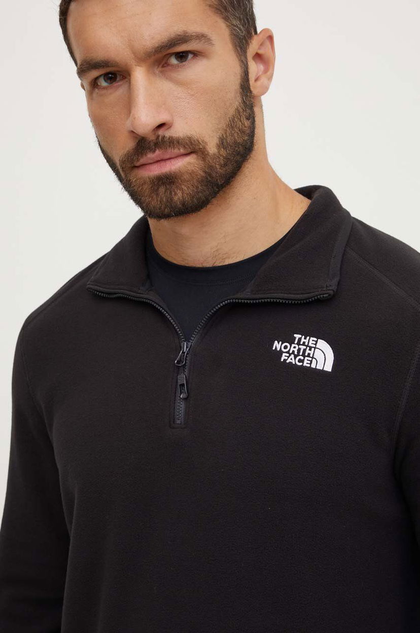 Pleteni pulover The North Face 100 Glacier 1/4 Zip Fleece Črna | NF0A855W4H01