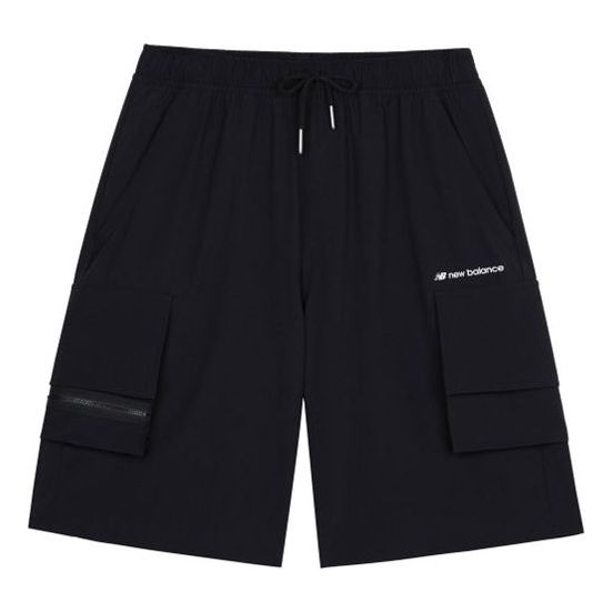 Kratke hlače New Balance Men's Woven Cargo Shorts Črna | AMS12368-BK