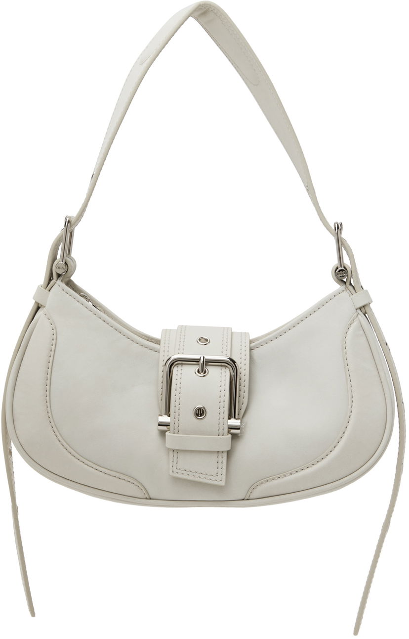 Torbica OSOI White Leather Buckle Shoulder Bag Bež | 24FWB05002125