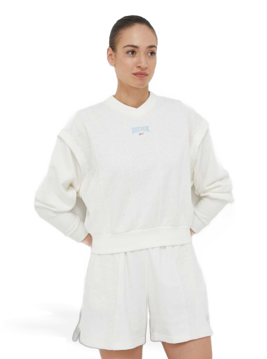 Pulover Reebok Classics Varsity Crew Sweatshirt Bela | HT7856