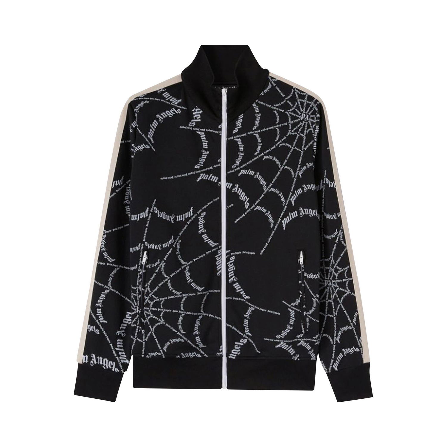 Pulover Palm Angels Spider Web Classic Track Jacket Črna | PMBD001F22FAB0061001, 1