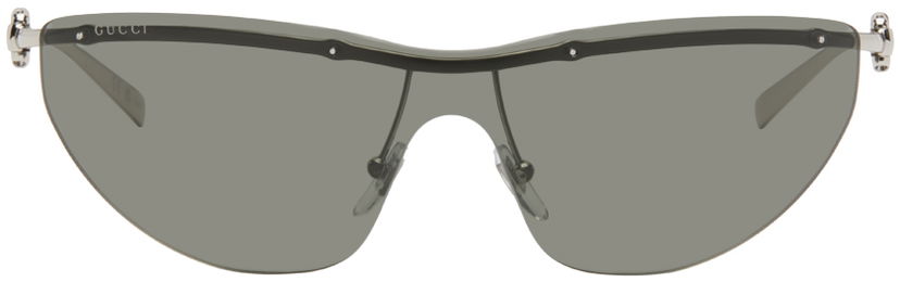 Sončna očala Gucci Silver Rimless Sunglasses Črna | GG1700S-001