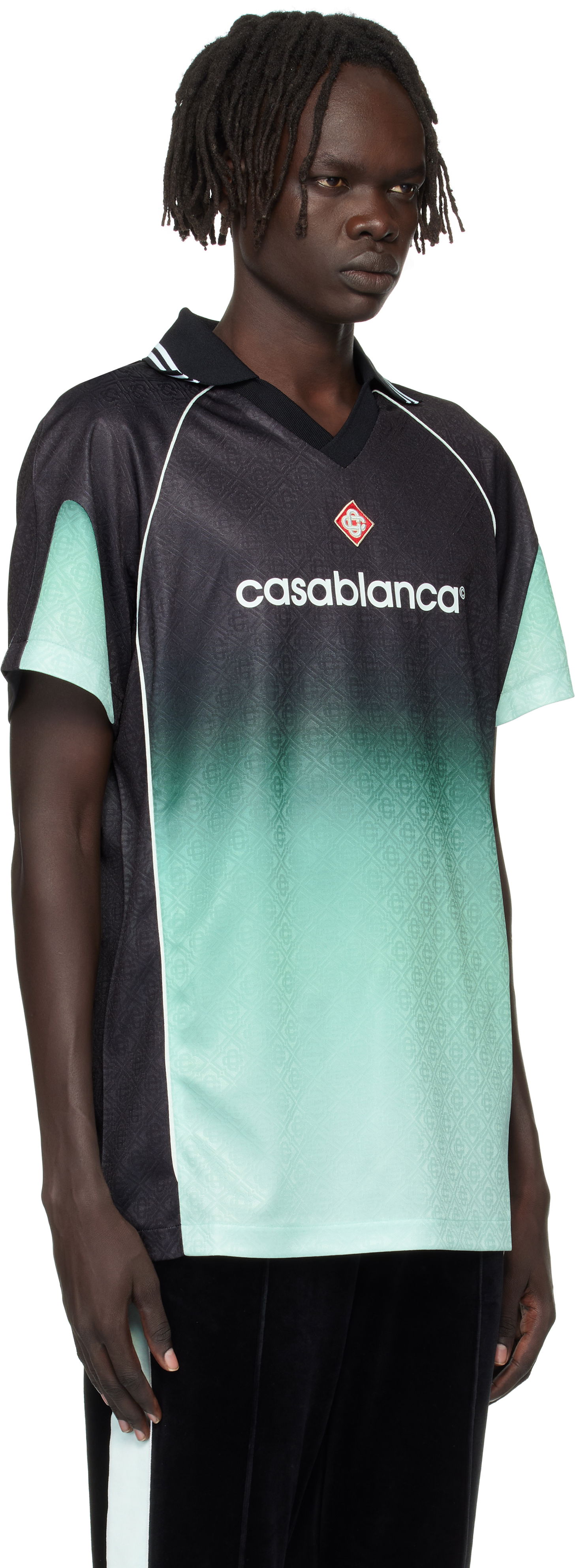 Dres Casablanca Casablanca Monogram Football Jersey Zelena | U-MPF25-JTP-375-01, 1