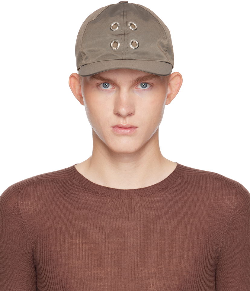 Kapa Rick Owens Baseball Cap With Eyelets Siva | DA02D2478 MUES1