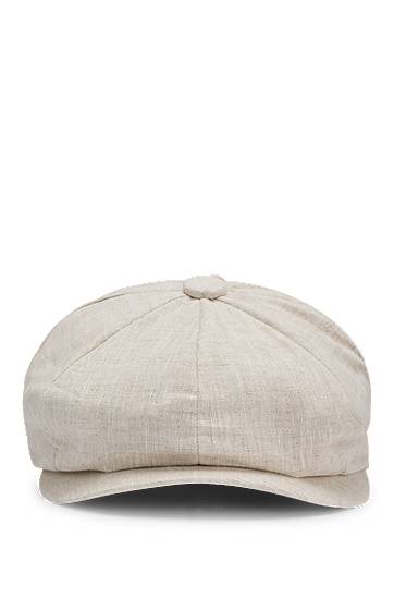 Kapa BOSS BECKHAM x BOSS Linen Baker Boy Cap Bež | 50549127