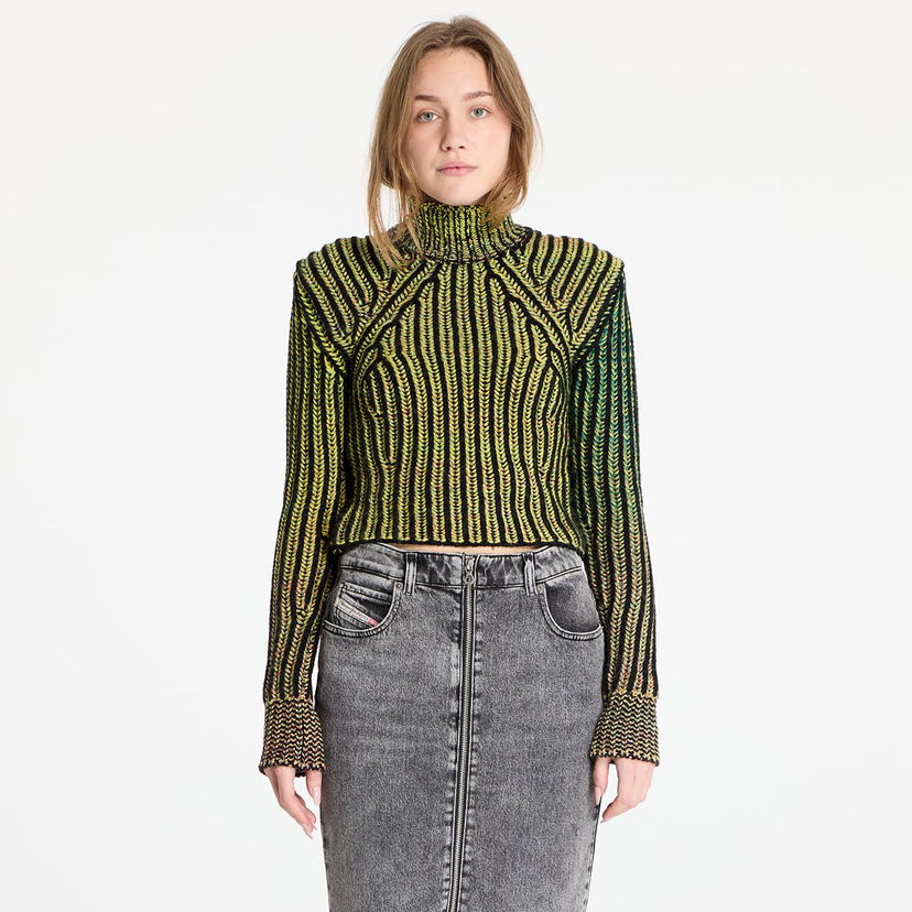 Pleteni pulover Diesel Diesel M-Orkid Knitwear Sweater Zelena | A15195_0QDAH Opaline Green