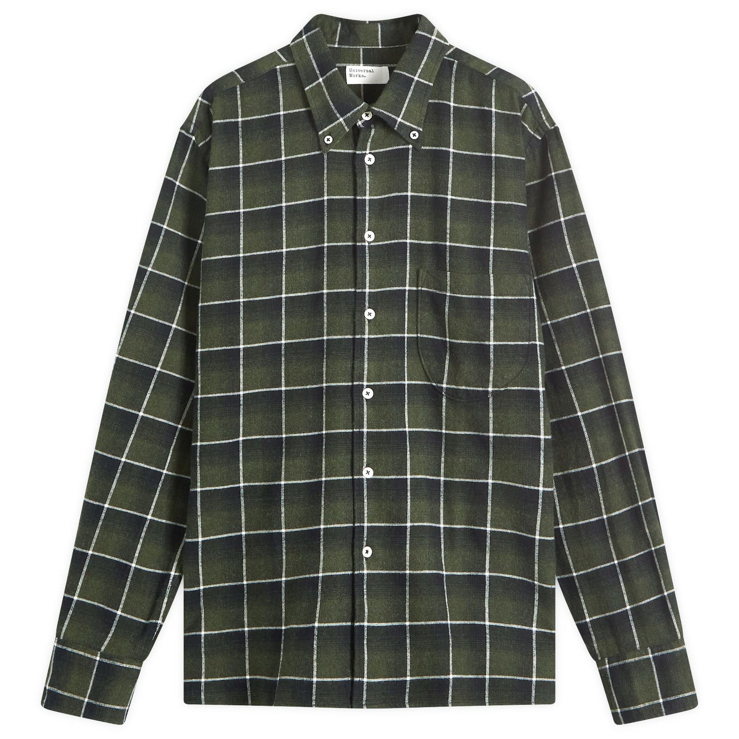 Srajce Universal Works Universal Works Lazy Day Check Shirt, Large Zelena | P31205-OLV, 0