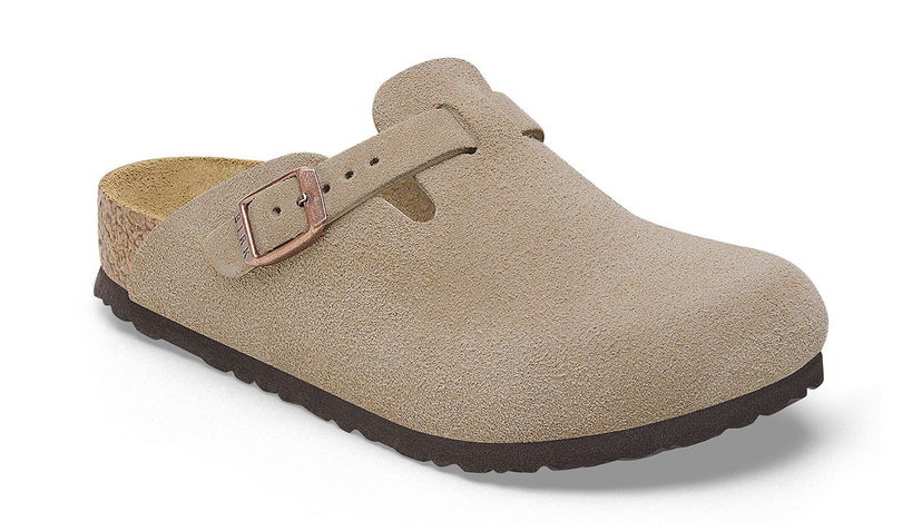 Superge in čevlji Birkenstock Boston Kids Suede Leather Narrow Fit Clog Bež | 1027875