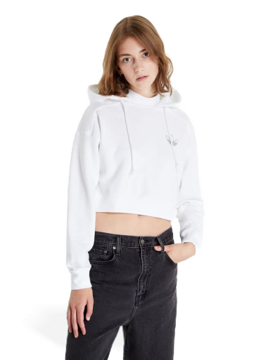 Pulover adidas Originals Crop Hoodie Bela | hk5170