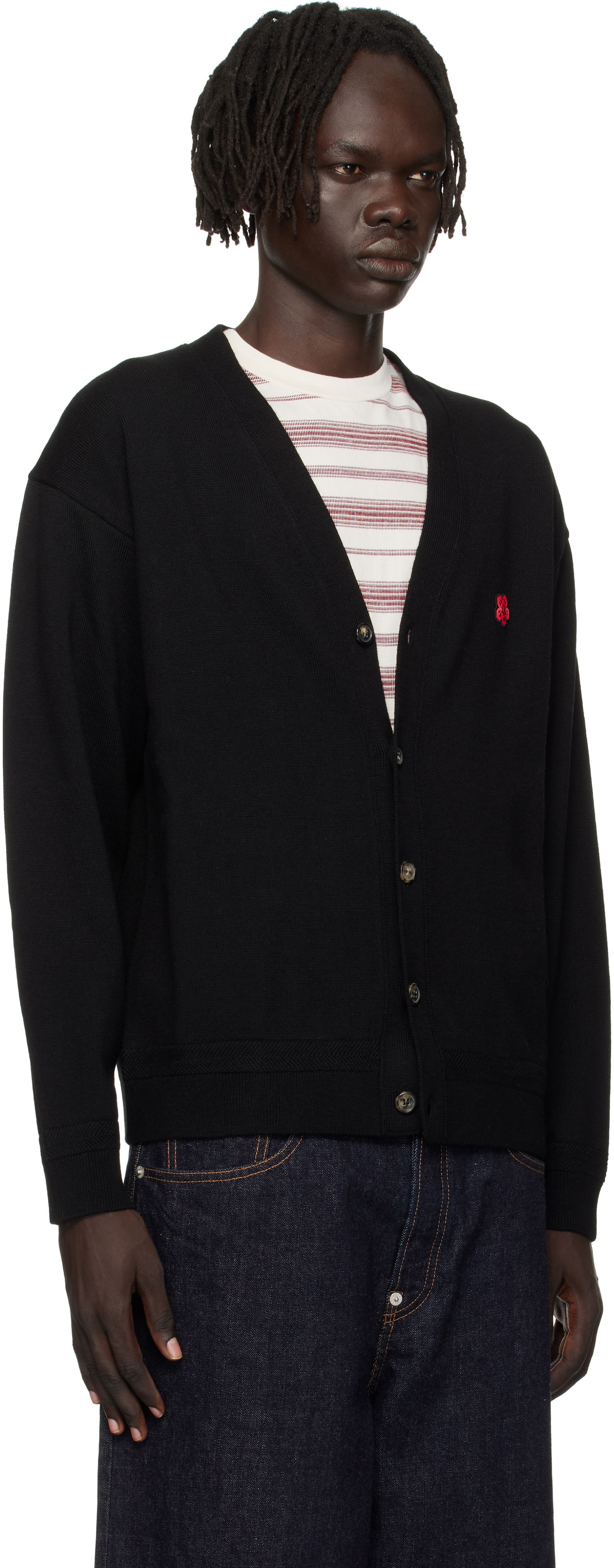 Pleteni pulover KENZO Kenzo Paris 'Boke Flower' Cardigan Črna | FF65CA7593LB, 1