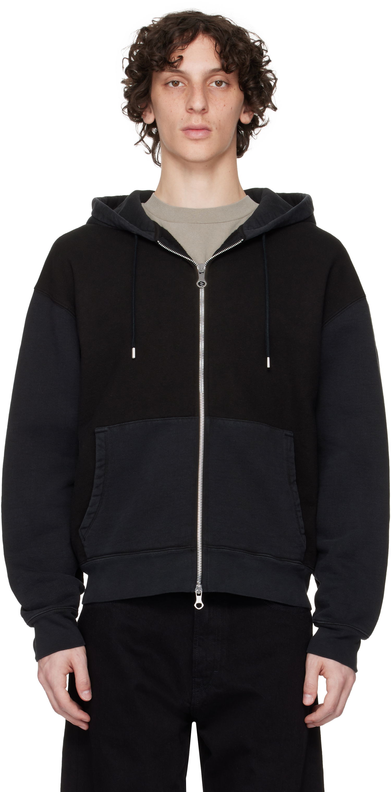 Pulover OUR LEGACY Our Legacy Rascal Zip Hoodie Črna | M2256RP, 0