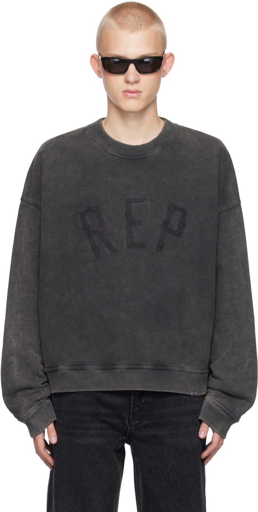 Pulover Represent Clo 'Rep' Applique Sweatshirt Črna | MLM4254