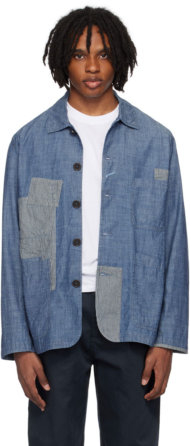 Jakna Universal Works Universal Works Patched Bakers Jacket Modra | P3008