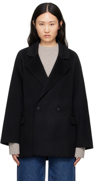 Plašči Loulou de Saison Loulou de Saison Gary Double-Breasted Coat Črna | GARY, 0